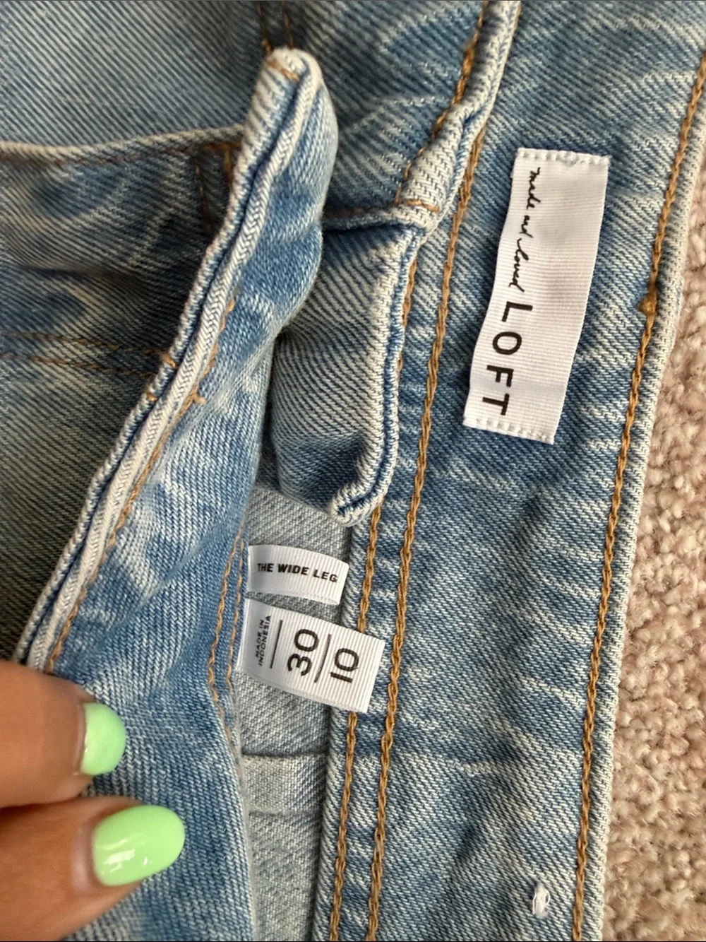 LOFT Light Wash Wide-Leg Women's Jeans